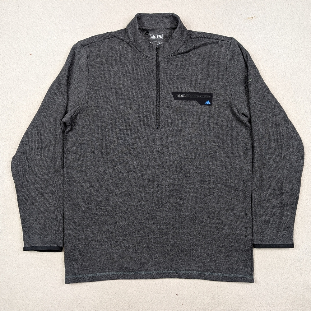 Adidas Sport Gray Performance 1/2 Zip Sweater Golf Men's Size Large
